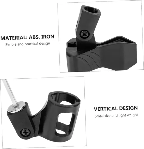 Vista 3 de VICASKY Soporte de micrófono de saxofón ajustable Clip de micrófono de plástico para instrumentos Micrófono Soporte de micrófono de montaje de choque