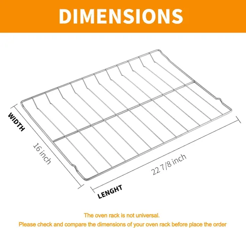 Vista 2 de Reemplazo de rejilla de horno mejorada 316067902 para piezas de horno Frigidaire Kenmore 316069800 57.8 x 40.6 cm Rejilla de alambre para estufa