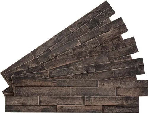 Vista 7 de Paneles de madera (marrón mezclado)