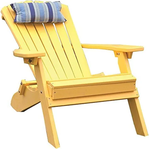 Vista 4 de A & L Furniture Polywood - Silla Adirondack plegable/reclinable, tamaño único, Naranja