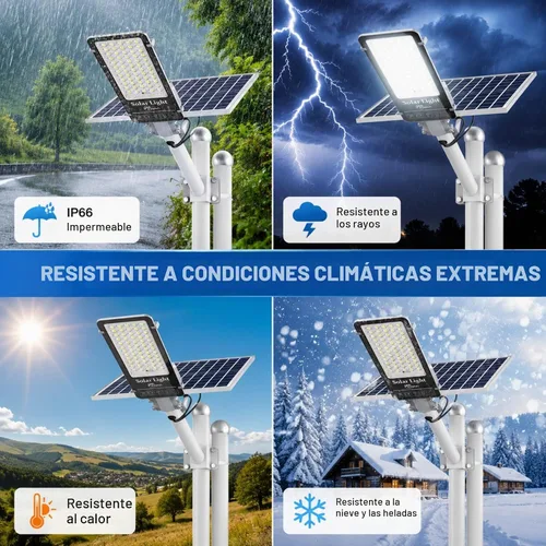 Vista 7 de Luz de calle solar de WYWNA, IP66 impermeable luces solares comerciales al