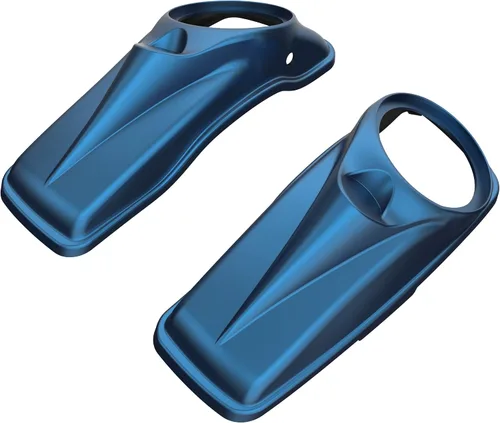 Vista 78 de Tapas para bocinas de motocicleta aptas para 2014+ Harley Touring Hard Saddle Bags - Whisky ámbar, 8 pulgadas Amber Whiskey