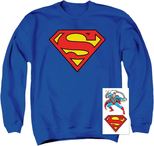 Vista 2 de Popfunk Sudadera y pegatinas clásicas con logotipo clásico de Superman