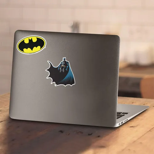 Vista 5 de Popfunk Sudadera clásica con capucha y calcomanías con logotipo clásico de Batman para padres y papás
