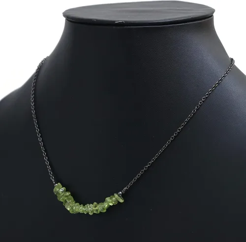 Vista 14 de Gempires - Collar de barra de chips naturales, cristales curativos de energía, regalo de cumpleaños, regalo para ella, joyería de piedras preciosas