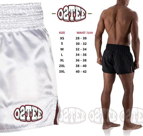 Vista 3 de Máscara unisex Samurai MMA Muay Thai Shorts para hombres y mujeres, gimnasio, boxeo, kickboxing