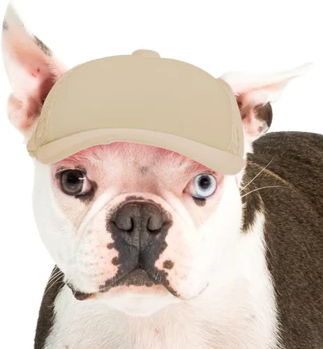 Vista 26 de DIY PupLid Trucker Hats (negro/blanco, XXS) - Sombrero de perro personalizable, lona en blanco para diseño personalizado, ajustable, protección