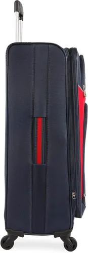 Vista 3 de NAUTICA Oceanview - Juego de maletas Softside de 5 piezas, azul marinorojo, marino, Oceanview - Juego de equipaje de 5 piezas