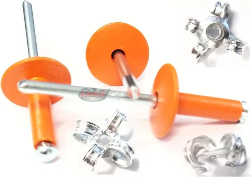 Vista 6 de Remaches Pop de aluminio negro plano de 3/16 "cabeza grande explosión de plátano Peel Back Fasteners .125 - .560 Grip Range
