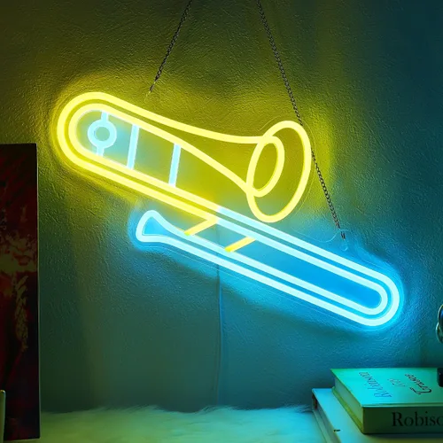 Vista 13 de CoolGift Mart Letrero de neón de guitarra bajo, luz LED regulable de guitarra bajo para decoración de habitación con alimentación USB, decoraciones