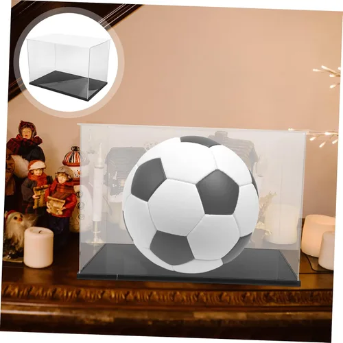 Vista 9 de Caja de exhibición de fútbol Caja transparente Caja transparente Caja de exhibición transparente Caja de vidrio transparente para exhibición Caja