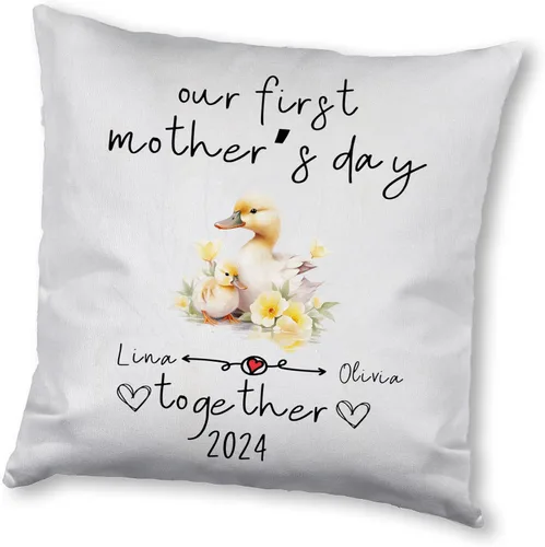 Vista 6 de Duck Mothers Day, Personalised Pillow Case Decor for Home, Present for Mom, Grandmother, for Her