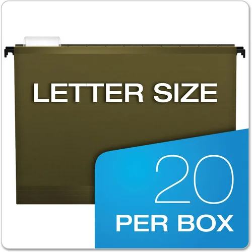Vista 7 de Pendaflex Surehook fólders de archivos colgantes reforzados, Verde (Standard Green)