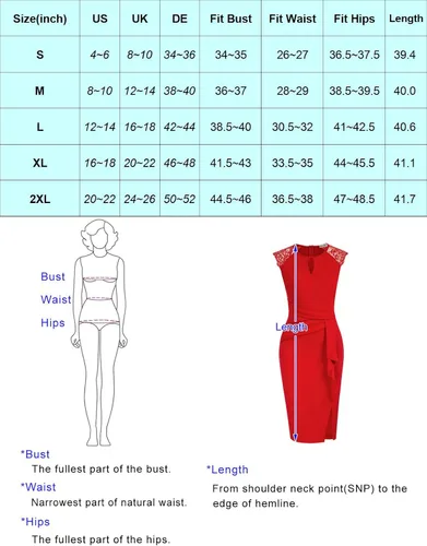 Vista 5 de GRACE KARIN Elegante vestido de encaje sin mangas con volantes para mujer, vestido de cóctel ajustado