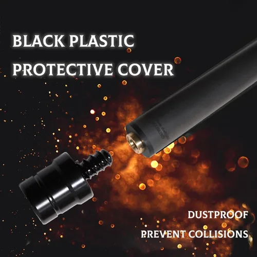 Vista 9 de 100% Carbon Fiber Shaft, Black Technology Shaft of Pool Cue Front Part for Billiard Play/Break/Snooker Cue Shaft with Foam- 737 mm,745mm,765mm