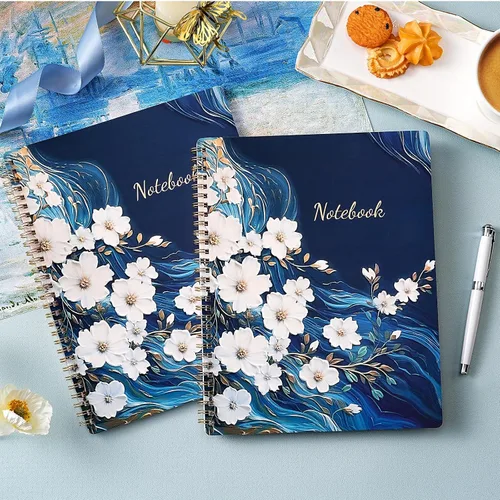Vista 6 de Shoparr Cuaderno de Espiral - Cuadernos Encuadernados en Espiral, Cuaderno Diario con Papel Grueso y Bolsillo Trasero, con Encuadernación de Doble