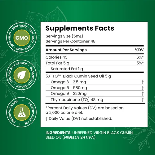 Vista 2 de Amazing Herbs Aceite de semilla negra de alta calidad, sin gluten, sin OMG, prensado en frío, Nigella sativa ayuda a la salud digestiva, apoyo