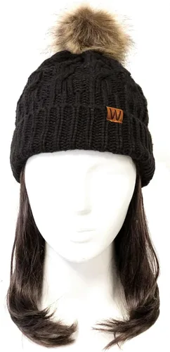 Vista 3 de Allydrew Mommy & Me Mother - Gorro tejido de invierno cálido y suave con pompón