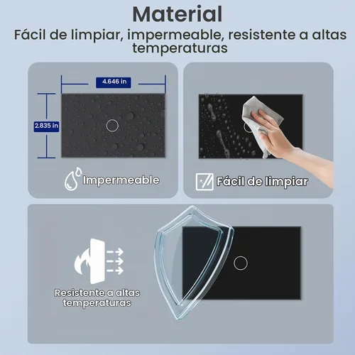 Vista 5 de Interruptor de luz inteligente, necesita cable neutro, una sola