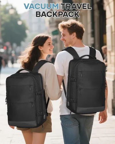 Vista 9 de BOXSAM Mochila de viaje al vacío con bomba para mujer, artículos personales, mochilas de transporte, a10-, Estándar, Viajes