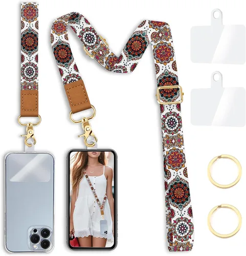 Vista 37 de Yonlevres Cordón para Teléfono con Correa de Muñeca Cruzada, Cordón para Teléfono Celular Be Kind para Alrededor del Cuello, Correa Ajustable