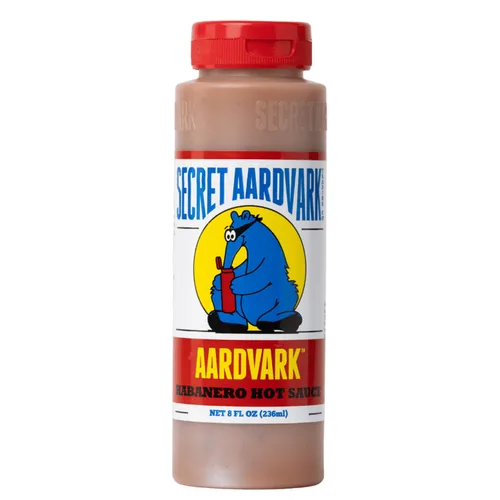 Vista 12 de Secret Aardvark Salsa picante Habanero – Pimientos habaneros y tomates asados, salsa picante medianamente especiada, salsa barbacoa, sin OGM, baja