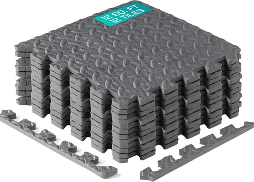 Vista 14 de Yes4All Alfombrillas Entrelazadas de EVA, Baldosas de Suelo tipo Rompecabezas, Acolchado de Suelo de Espuma con Borde para Muebles, Espacio del Negro