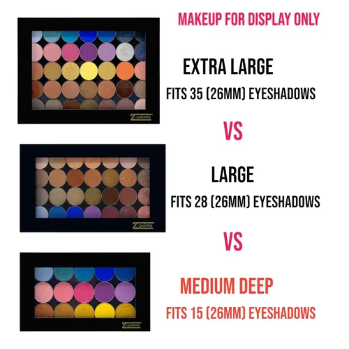 Vista 5 de Deep Medium Z Palette - Paleta de maquillaje magnética, paleta magnética vacía, paleta de maquillaje magnética universal para sombras de ojos