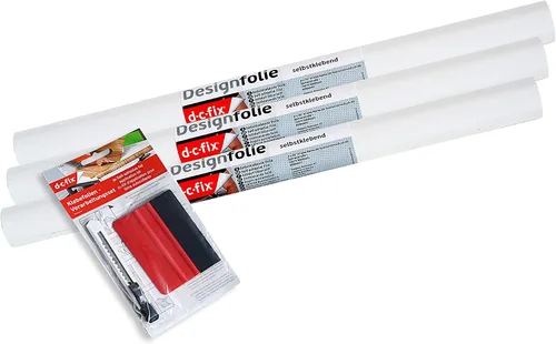Vista 16 de d-c-fix 346-0001-3PK - Película autoadhesiva decorativa, color blanco mate, rollo de 17 x 78 pulgadas, paquete de 3