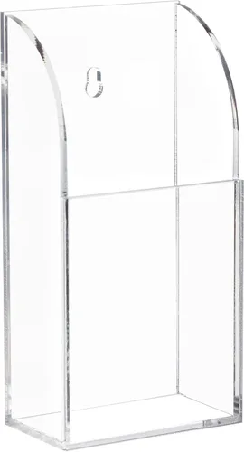 Vista 6 de HBlife Organizador de soporte remoto acrílico, soporte de control remoto de TV transparente, soporte de pared para mesita de noche, organizador