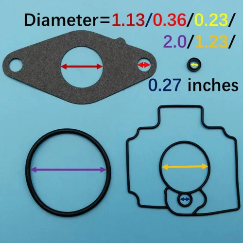Vista 3 de Kit de reparación de carburador de carbohidratos compatible con John Deere cortacésped tractor 345 425 445 FD620D FD620 Motor MIA11386 MIA12362