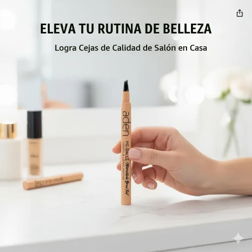 Vista 2 de ADEN Microblading - Pluma de cejas – Punta de triple tiempo para cejas naturales similares al cabello, impermeable, a prueba de manchas y larga 01