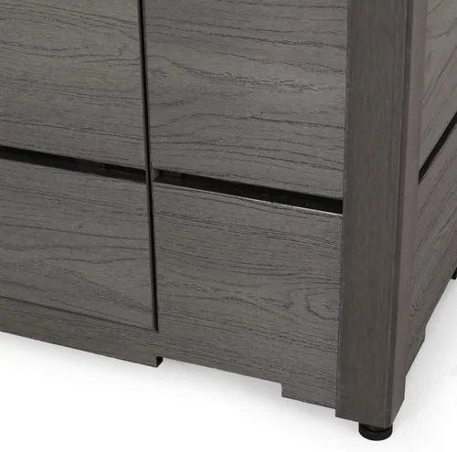 Vista 9 de Christopher Knight Home Archie Outdoor - Fogata cuadrada de 40,000 BTU, color gris
