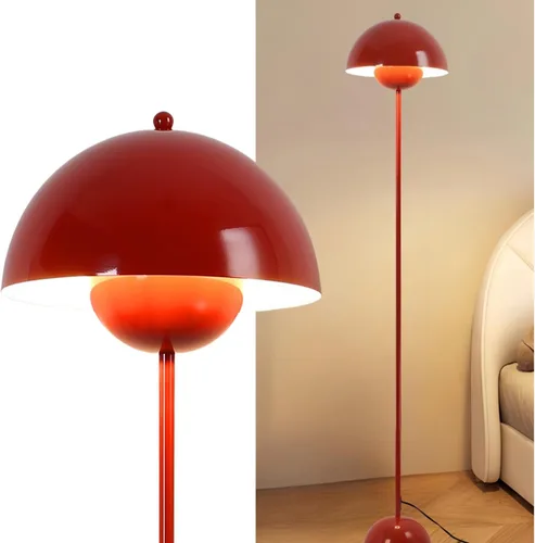 Vista 14 de COSYLUX Lámpara de pie moderna para sala de estar, lámpara de pie alta industrial para dormitorio, pantalla de metal que refleja la luz, lámpara