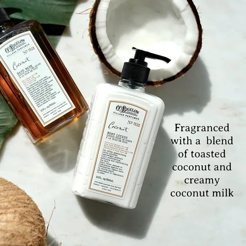 Vista 5 de C.O. Bigelow Coconut Apothecary Duo - Juego de regalo para el cuidado de la piel, gel de baño y loción corporal, jabón líquido y loción hidratante