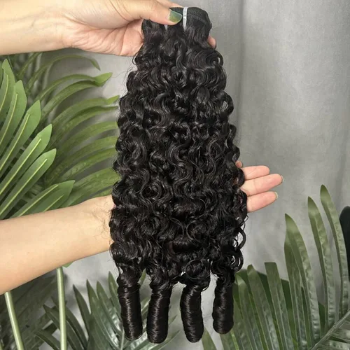 Vista 2 de VIPbeauty - Paquetes de cabello humano rizado birmano 16A, 3.53 onzas, un Peluca rizada de 13 x 4