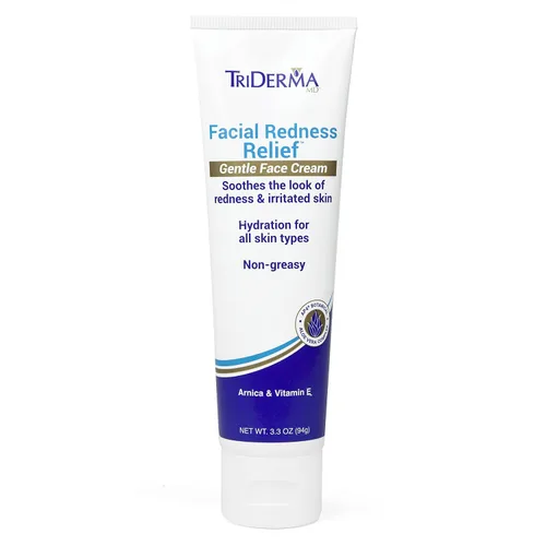Vista 8 de TriDerma Paquete de alivio del enrojecimiento facial, limpiador facial suave más crema facial hidratante, tratamiento calmante diario