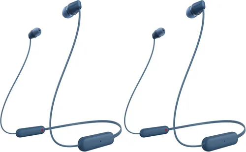 Vista 12 de Sony WI-C100 - Auriculares inalámbricos Bluetooth con micrófono integrado, color negro, (paquete de 2)