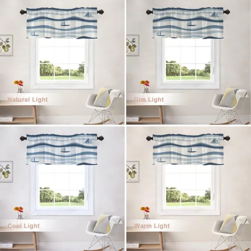 Vista 89 de Shrahala Orange Autumn Autumn Blackout Curtain Tiers, Fall Kitchen Valance Light Blocking Tier Drapes with Rod Pocket, 2 Pack 26 X 24 in
