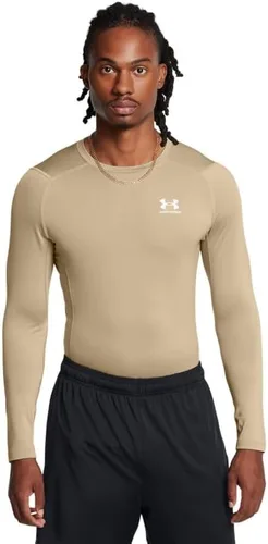 Vista 38 de Under Armour Camiseta de manga larga de compresión HeatGear para hombre Negro (001)/Blanco