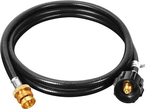 Vista 8 de GasSaf Manguera adaptadora de propano de 4 pies, conexión de propano de 1