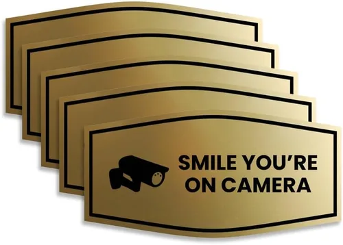 Vista 79 de Fancy Smile You're On Camera Letrero (negro) - Mediano (1 unidad)