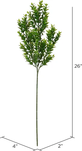 Vista 6 de Vickerman Everyday - Mini arbusto de hojas artificiales para interiores y exteriores, resistente a los rayos UV, arbusto decorativo hecho
