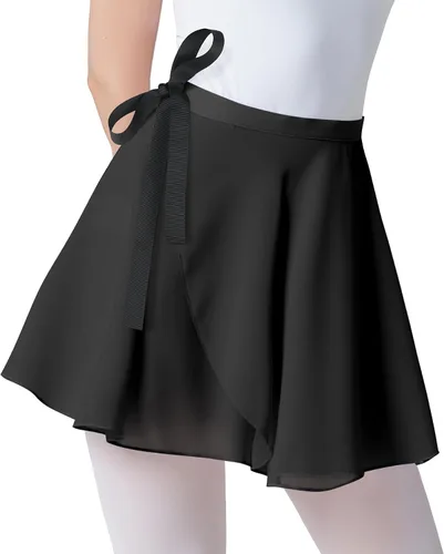 Vista 2 de Zando Toddler Ballet Skirts for Girls, Wrap Ballet Skirt Women, Adult Chiffon Dance with Adjustable Waistband