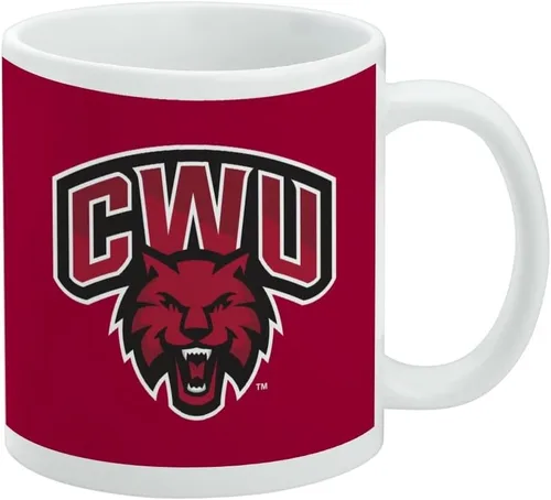 Vista 457 de Taza de cerámica con el logotipo principal de la Universidad Rider, taza de regalo novedosa para café, té y bebidas calientes, 11oz, blanca