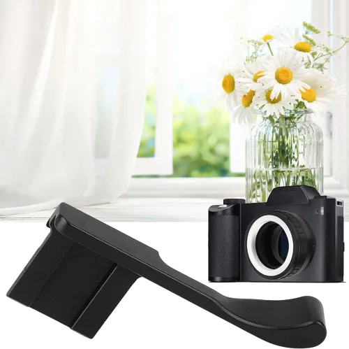 Vista 2 de Thumb Up Grip, zapata caliente de aleación de aluminio para cámara sin espejo X 100F, X A5, X A3, X pro2 (negro)