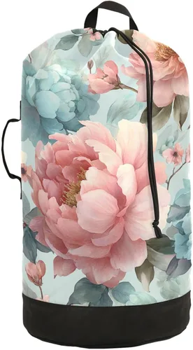 Vista 8 de Mochila para lavandería, cesta extra grande resistente para ropa sucia, correas ajustadas para campamento, universidad, gimnasio, hotel, hogar, 29.3