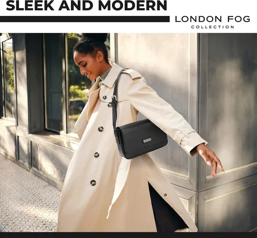 Vista 2 de LONDON FOG ASTOR and IRIS Bolso de hombro para mujer con correa ajustable