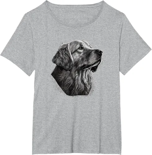 Vista 96 de Camiseta divertida Golden Retriever, Negro