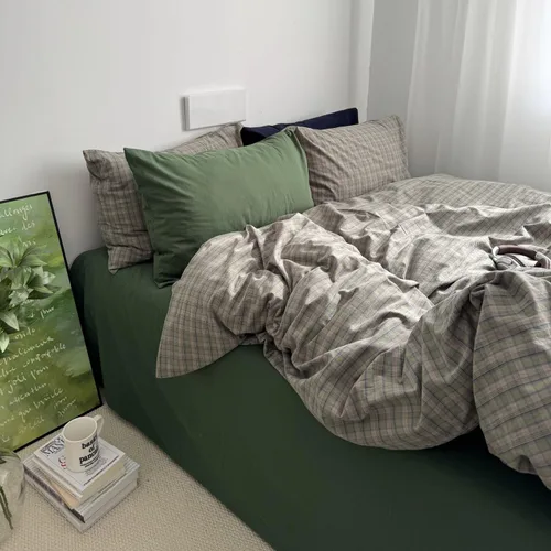 Vista 12 de mixinni Juego de funda de edredón vintage a rayas, tamaño twin, juego de ropa de cama de 3 piezas, 100% algodón lavado, suave y transpirable, funda